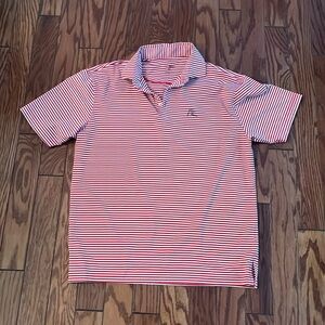 Medium Rhoback Red and White Polo
